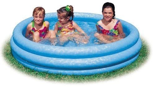 Intex Inflatable Swimming Paddling Play Pool 3 Ring Blue Toy Kids Childs Childrens Baby Family Sizes - 45'' , 58'' , 66'' Diameter (45'' x 10'')